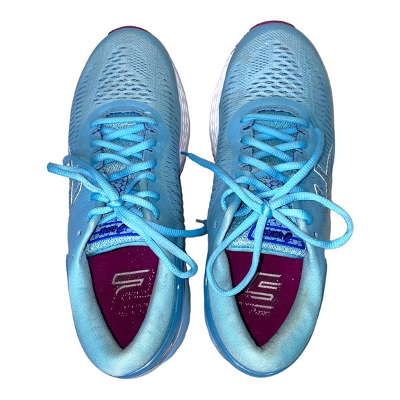 ASICS Gel Kayano 25 Light Blue & Magenta Road Running Tennis Shoe 8W 1012A026 - Picture 7 of 11